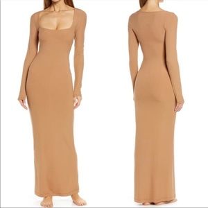 Soft Lounge Long Sleeve Dress camel size XL